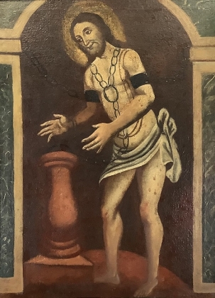 19th century unknown Italian painter: Jesus in Captivity