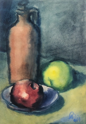 Aurél Bernáth ( 1895-1982 ): Still life with apples