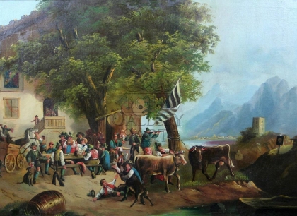 Friedrich Gauermann (1807-1862): Tiroli lövészek 1857. után ismeretlen művész