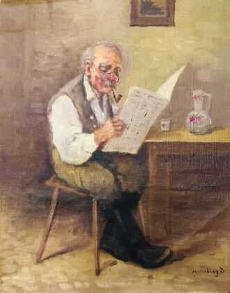 Mesterházy Dénes (1930-): Nagyapa olvas