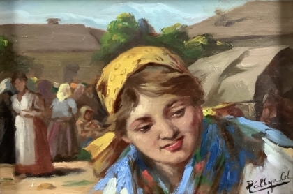 Celestin Pállya (1864-1948): Market girl