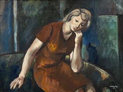 Kornél Szentgyörgyi (1916-2006): Sitting woman