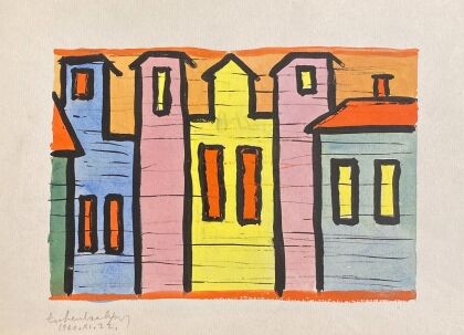 Eschenbach Jenő (1908-1981): Colorful houses