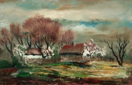 Éva Hollanda Hajós (1935-): Stormy landscape