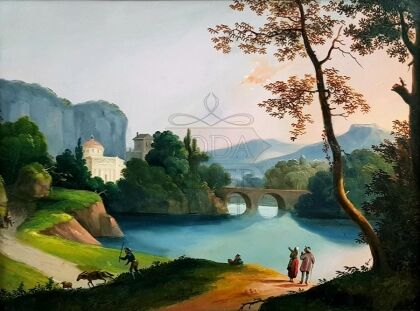 Német festő, XIX.sz. I. fele: Itáliai táj